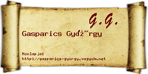 Gasparics György névjegykártya