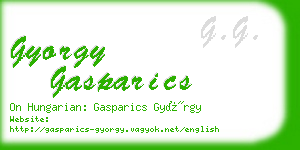 gyorgy gasparics business card